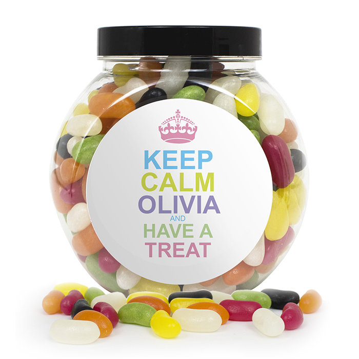 Keep Calm Jelly Beans Sweet Jar